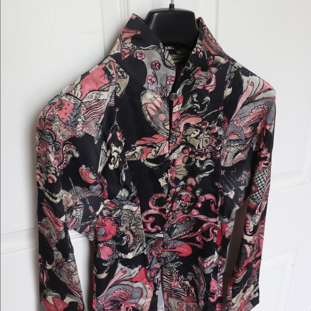 Chanel Paris Shanghai Silk Blouse
